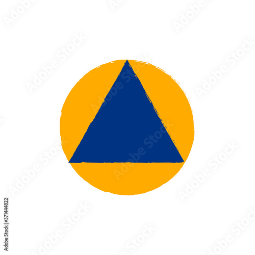 International Symbol Of Civil Defence. Vector Illustration