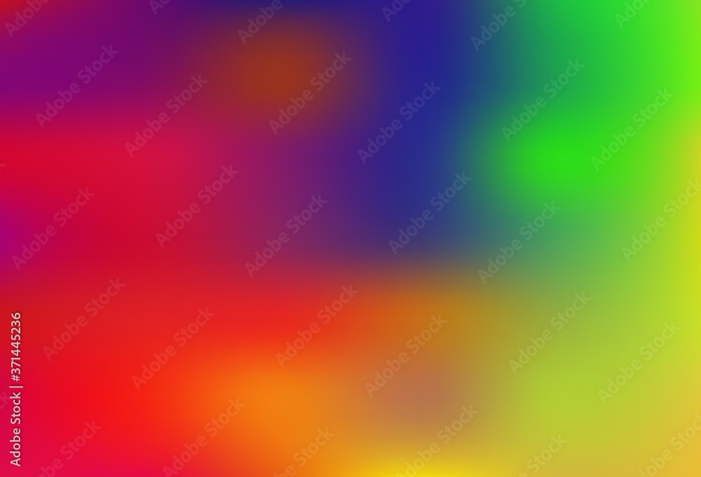 Light Multicolor vector blurred and colored pattern.