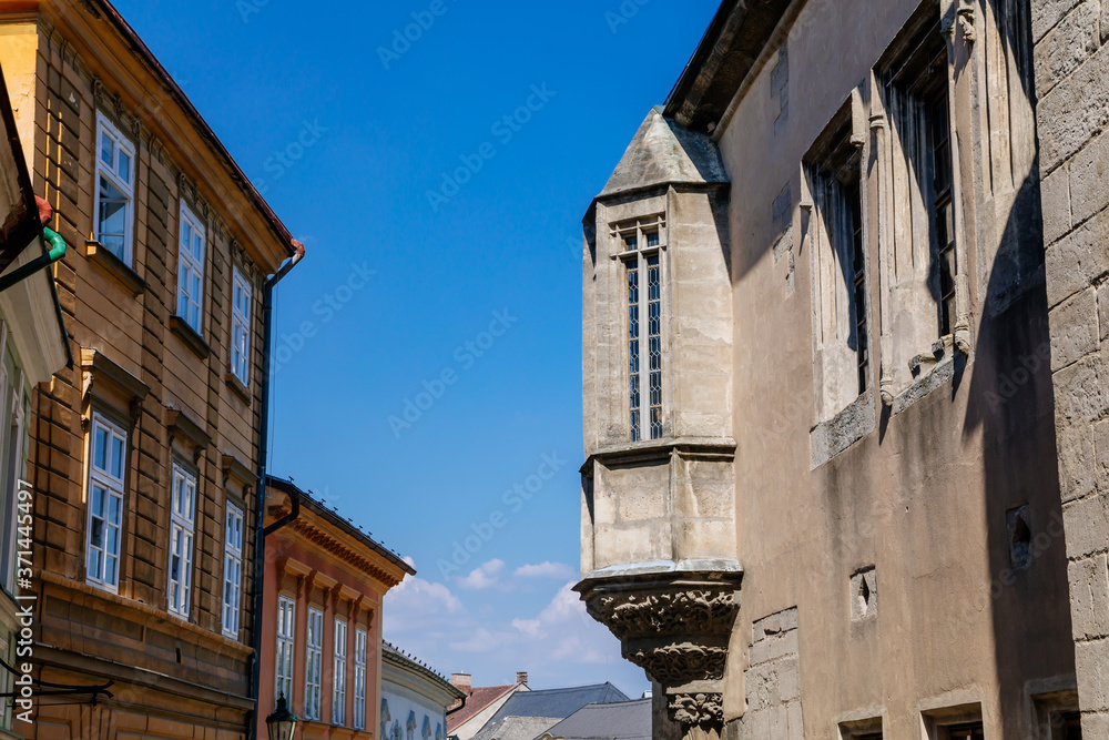 Old narrow street in Kutna Hora, Central Bohemian Region, Czech Republic