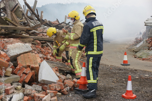 structural damage, building collapse, danger zone, search and rescue  photo