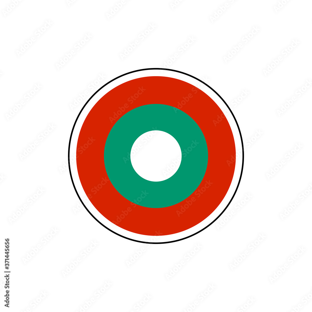 Bulgarian air force roundel. Military symbol. Vector Illustration Bulgarian air force roundel. Military symbol. Vector Illustration