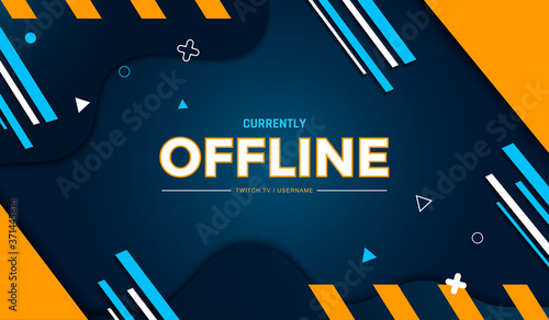 Abstract Modern Gaming Background for Offline Twitch stream. Vector illustration.