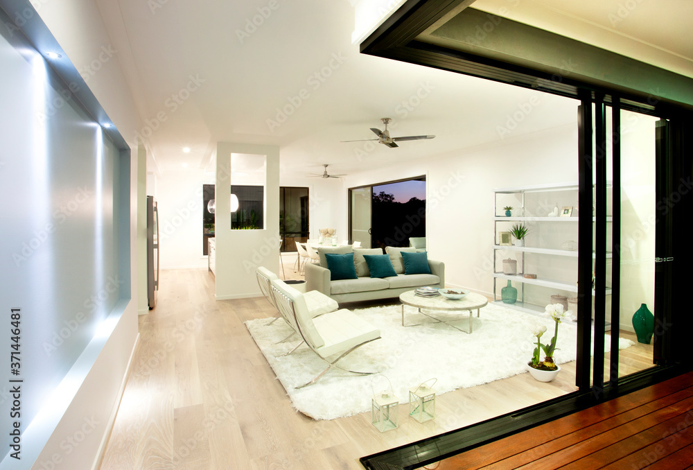Interior view of a living room in new luxury home Interior view of a living room in new luxury home