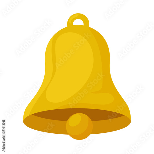 golden bell icon, on white background vector illustration design