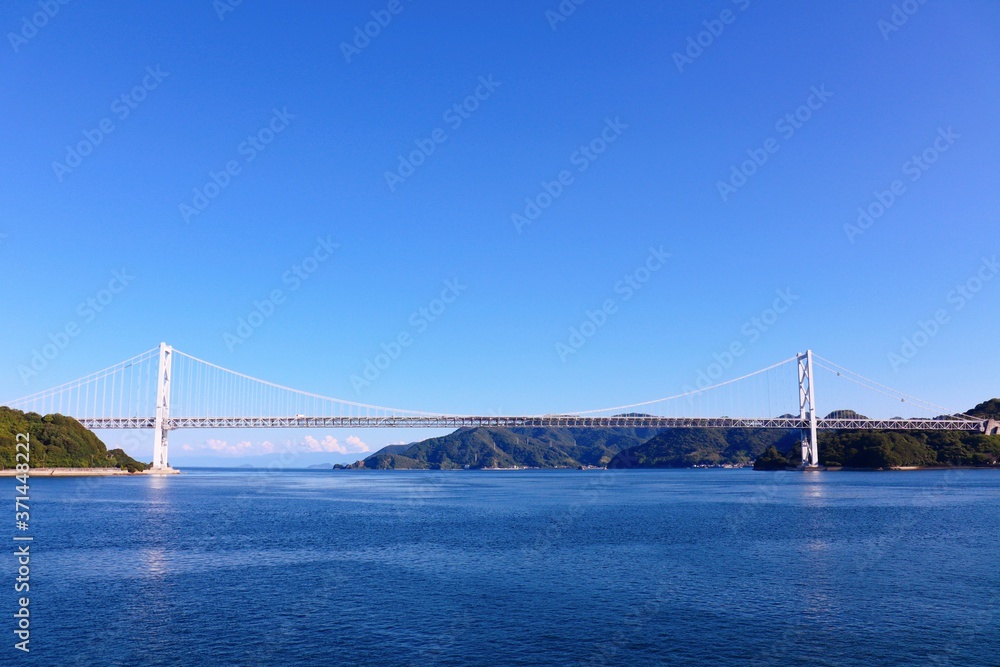 向島自転車休憩所から見た因島大橋