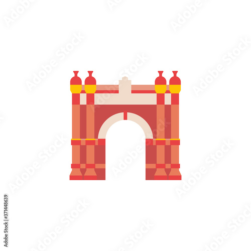 Vintage triumphal arch. Vector icon