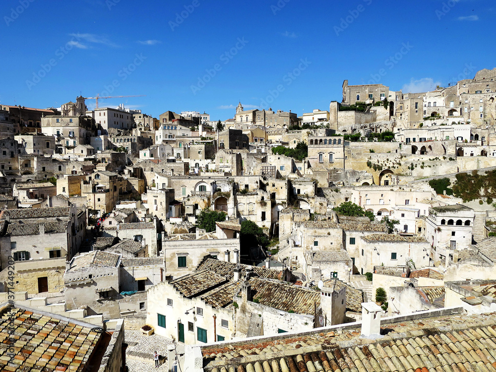 The cityscape of Matera, ITALY