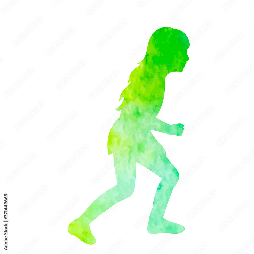 watercolor silhouette of a little girl watercolor silhouette of a little girl