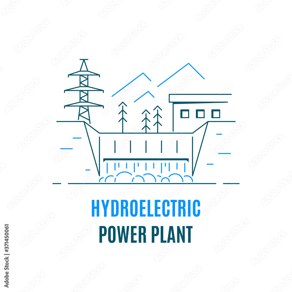 Water energy logo template, flat style icon design. Water energy logo template, flat style icon design.