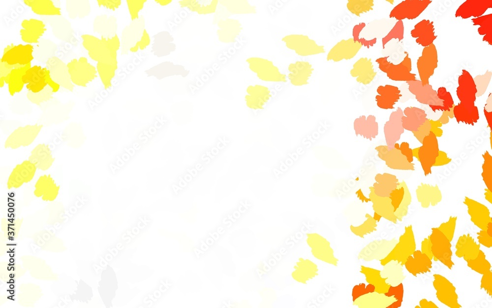 Light Red, Yellow vector pattern with random forms. Light Red, Yellow vector pattern with random forms.