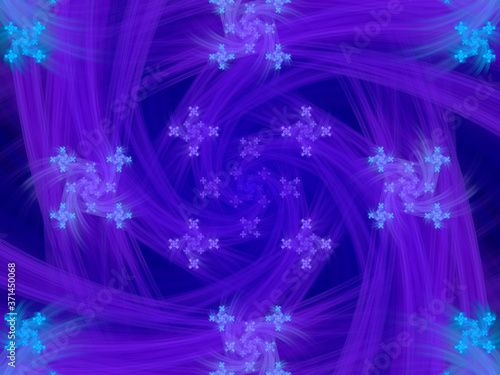 Fractal patterns with purple swirls  for wallpaper, background