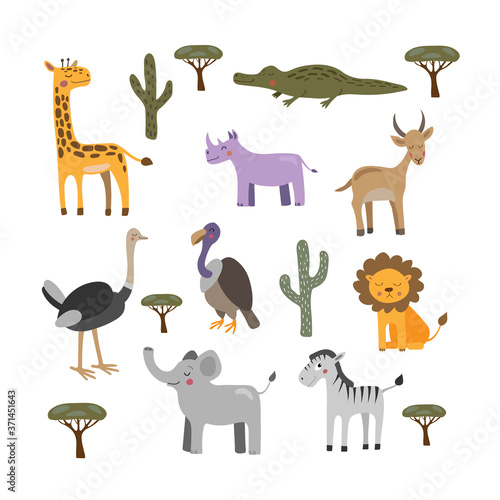 Photography Vector collection with african animals