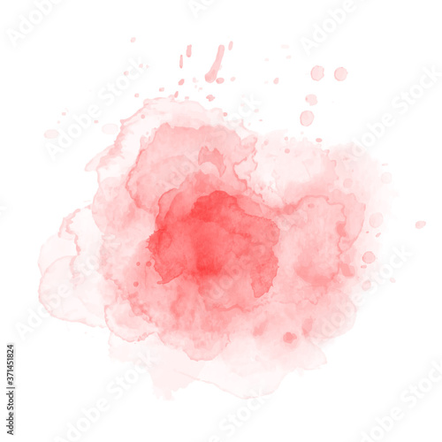 Abstract light pink watercolor dripped splash stain modern design
