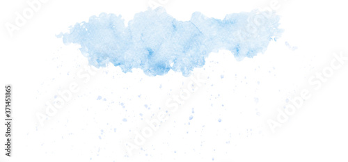 Abstract rain clouds in the sky design with watercolor for background