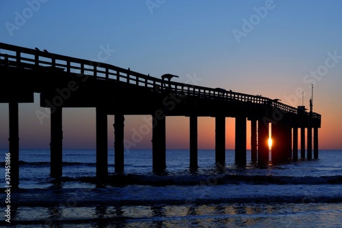 A long bridge over a body of water