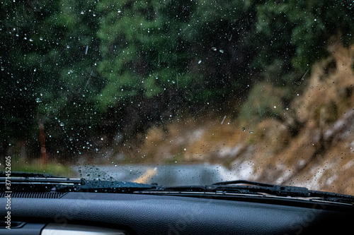 Rain on the car