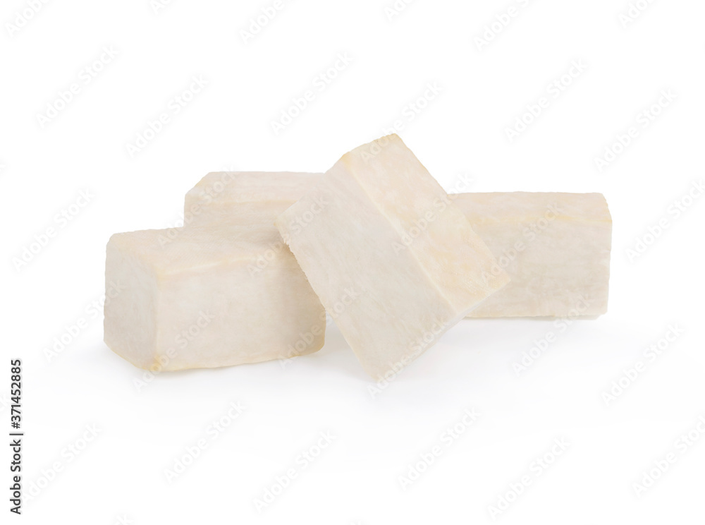 closeup tofu isolated on white background closeup tofu isolated on white background