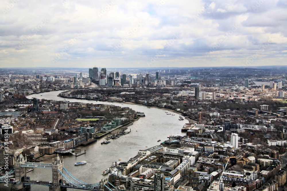 Fototapeta premium An aerial view of London