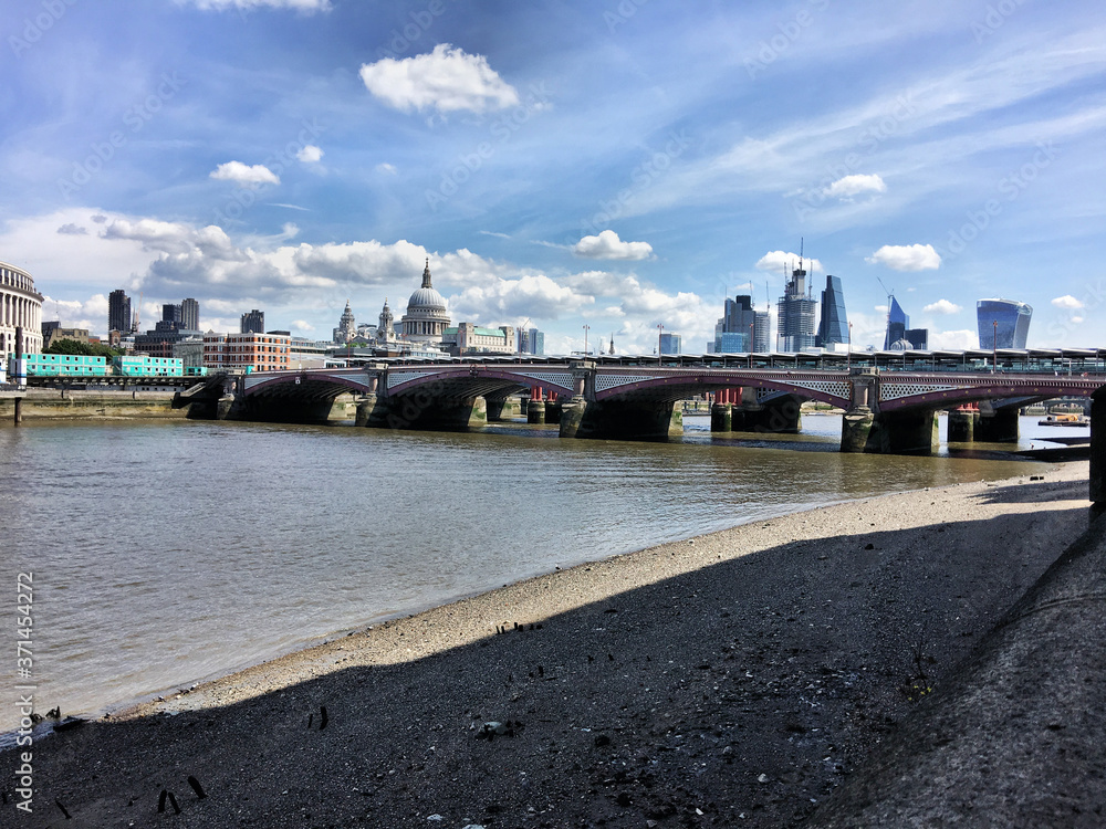 london skyline with river thames london skyline with river thames