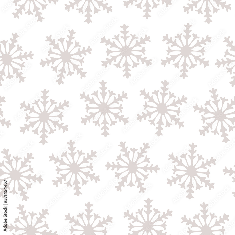 Snowflakes seamless pattern on transparent background. Repetitive vector illustration of flat snowflakes. Christmas, winter, snow, cold, frozen. Snowflakes seamless pattern on transparent background. Repetitive vector illustration of flat snowflakes. Christmas, winter, snow, cold, frozen.