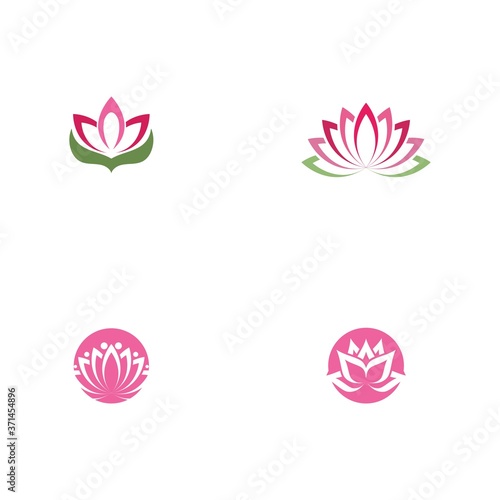 Set Beauty Vector lotus flowers