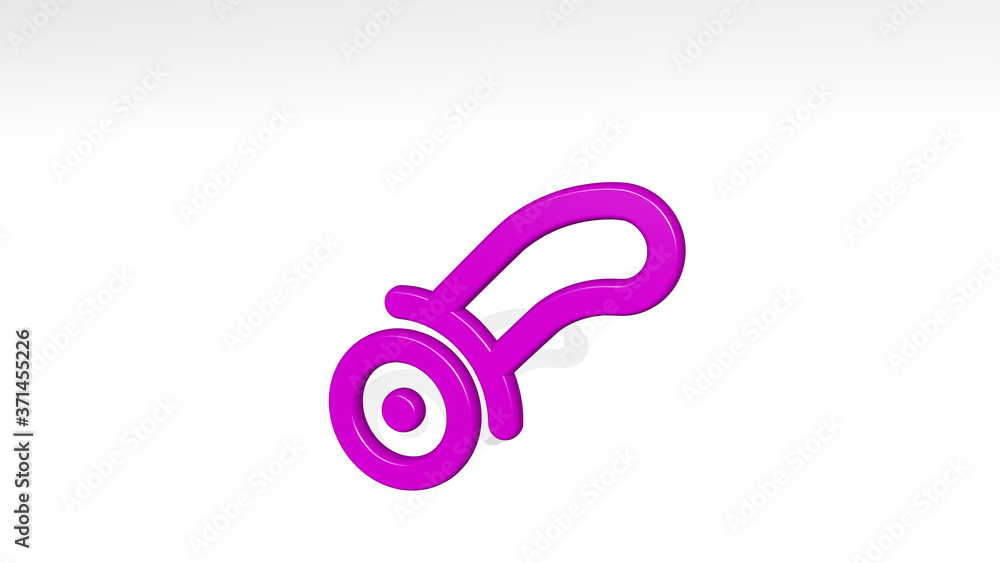 KITCHENWARE PIZZA CUTTER 3D icon casting shadow - 3D illustration for background and cooking KITCHENWARE PIZZA CUTTER 3D icon casting shadow - 3D illustration for background and cooking