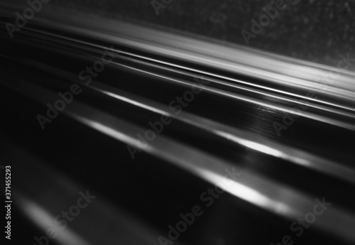 Diagonal black & white steel panels abstraction background