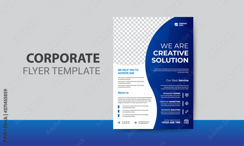 Obraz premium creative business flyer template design, flyer design