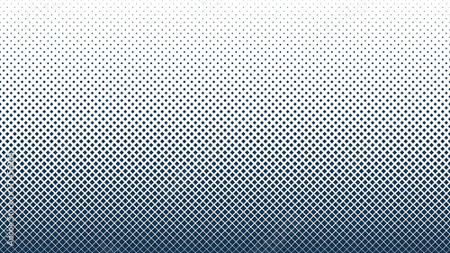 Blue Halftone Square Dots Pattern isolated on White Background. Flat Vector Illustration Design Template Element. Texture Background
