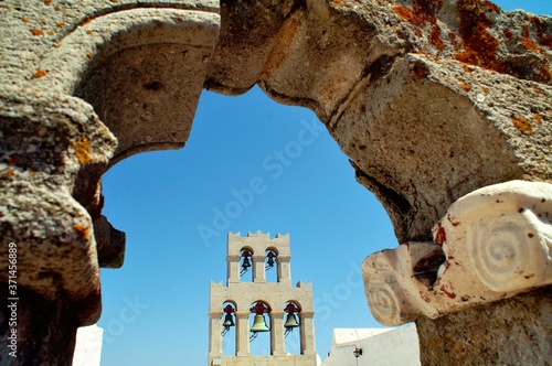 Greece, Patmos island, detail from the monastery of St. John the Theologian. photo