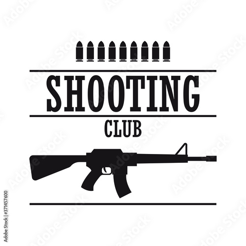 shooting gun logo for shooting club, vector illustration