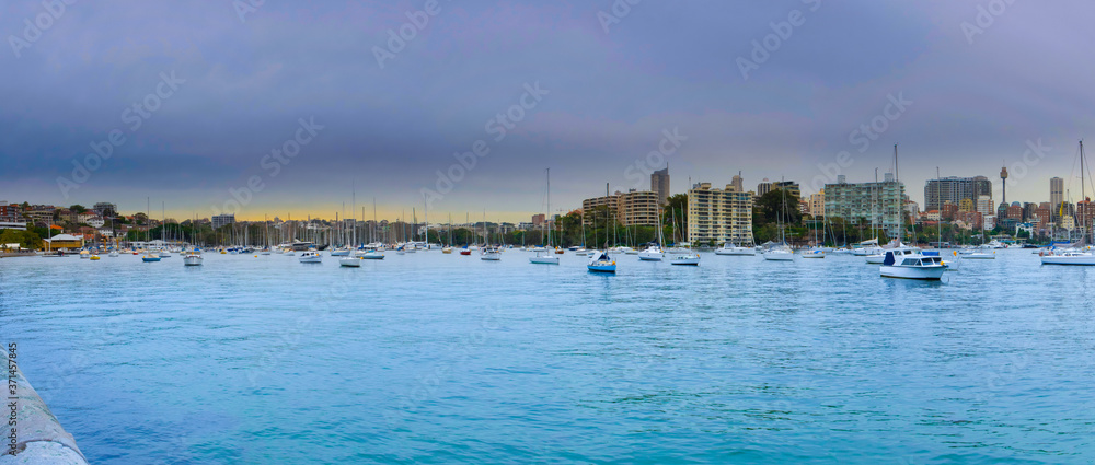 Obraz premium Panoramic view of Rushcutters Bay Sydney NSW Australia