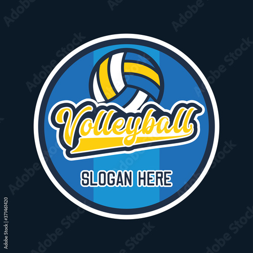volley ball logo with text space for your slogan tag line  vector illustration