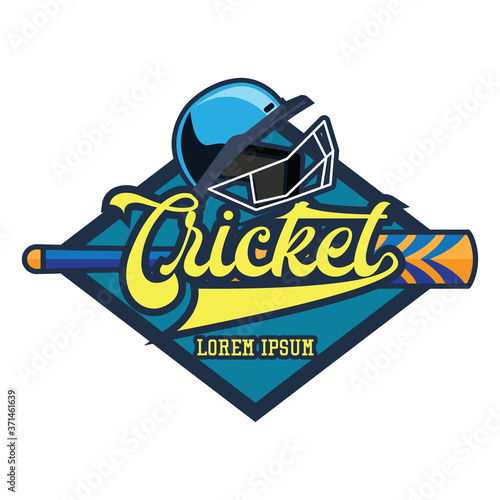 cricket logo with text space for your slogan tag line, vector illustration