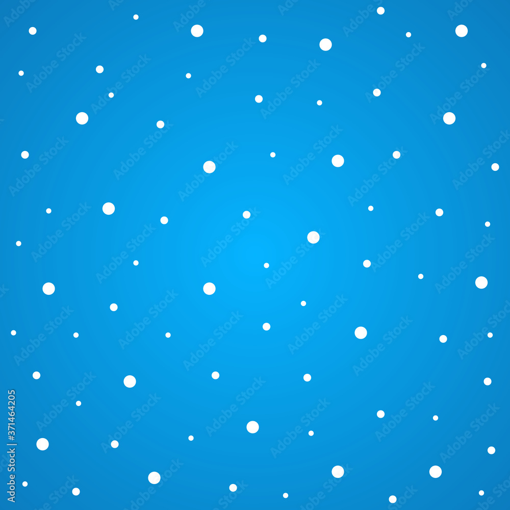 Winter snow background vector illustration. Blue Christmas snowflakes background.