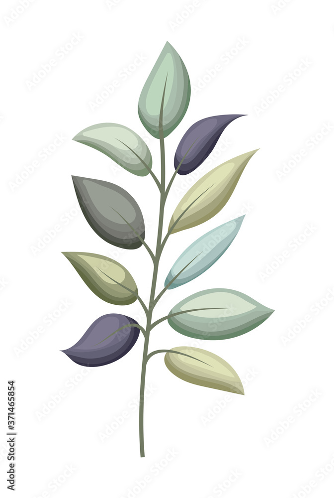 green leaves painting design of Natural floral nature and plant theme Vector illustration