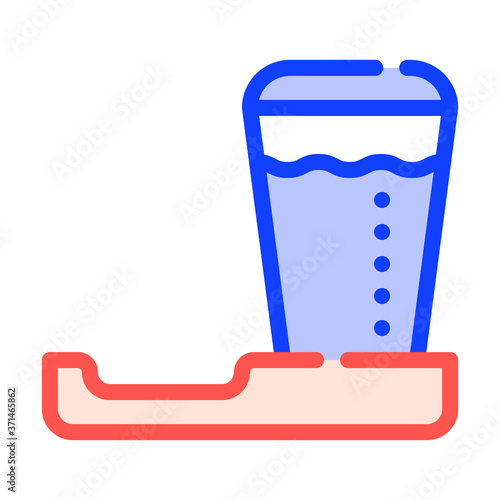automatic drinker for dog color icon vector illustration