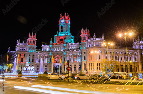 Madrid at night during the Christmas holidays