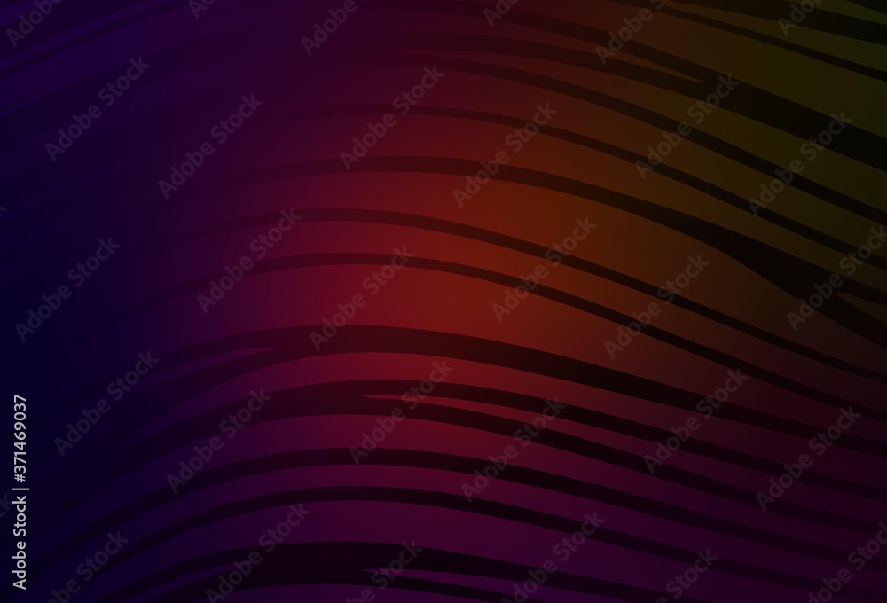 Dark Green, Red vector background with wry lines. Dark Green, Red vector background with wry lines.