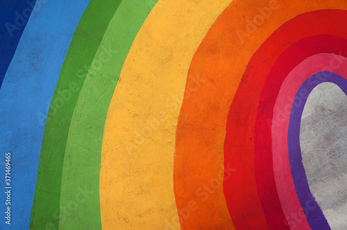  background in bright rainbow colors. Colorful smooth banner template.Rainbow color stripes symbol of LGBT gay Pride.