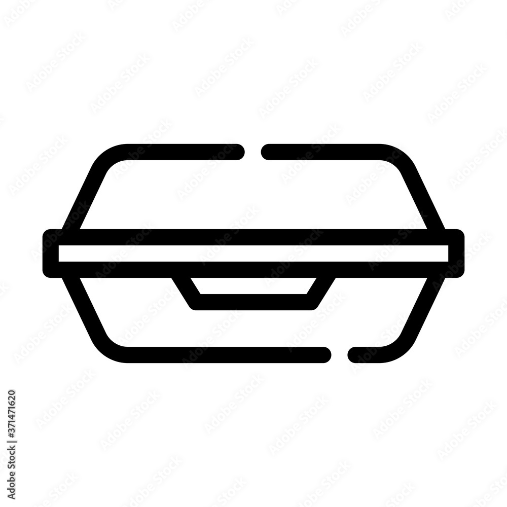 fast food container line icon vector illustration fast food container line icon vector illustration
