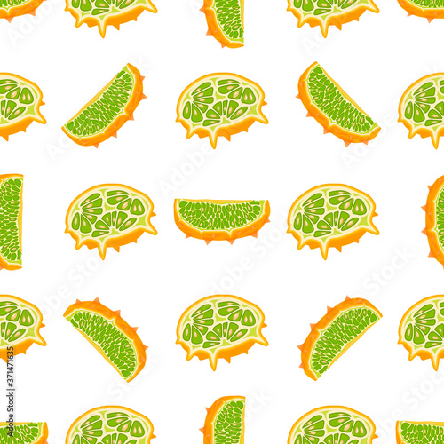 Illustration on theme big colored seamless kiwano