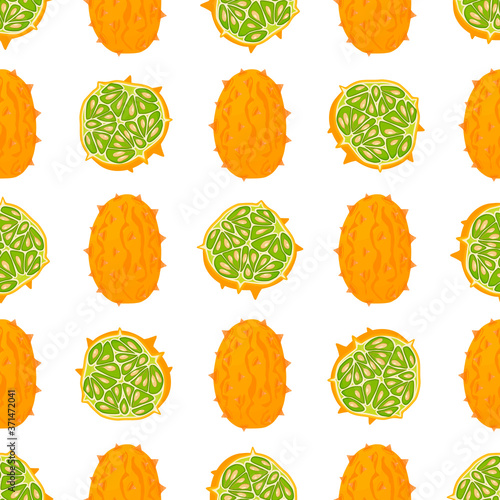 Illustration on theme big colored seamless kiwano