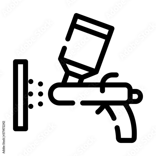 powder coating line icon vector isolated illustration