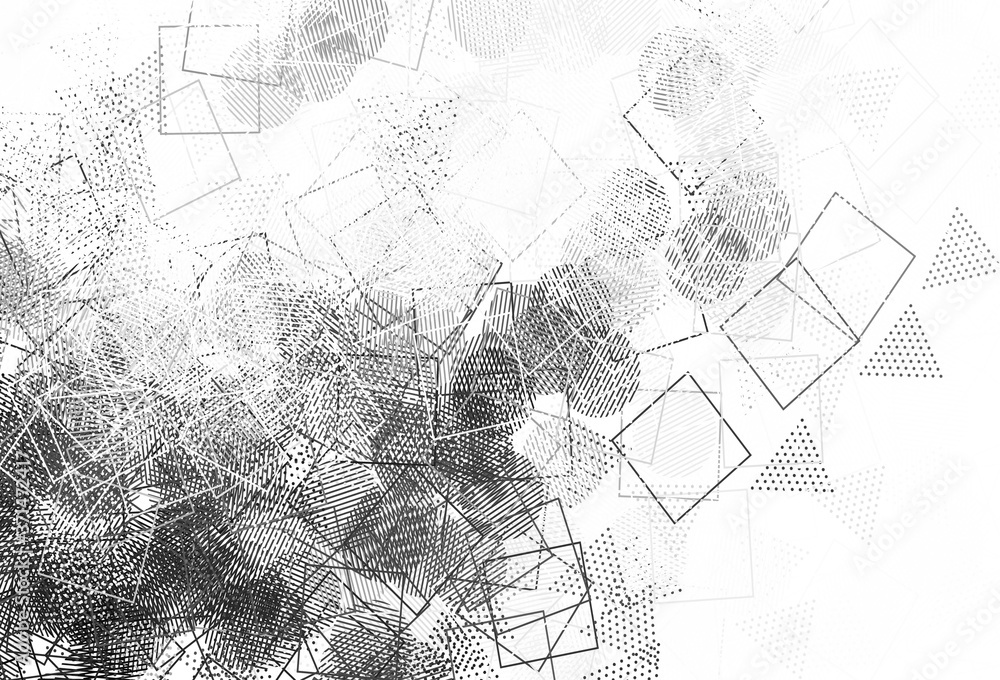 Fototapeta premium Light Gray vector texture with poly style with circles, cubes.