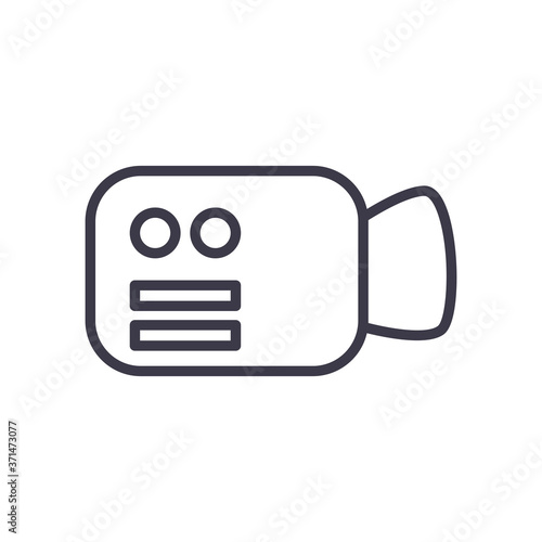 videocamera line style icon vector design