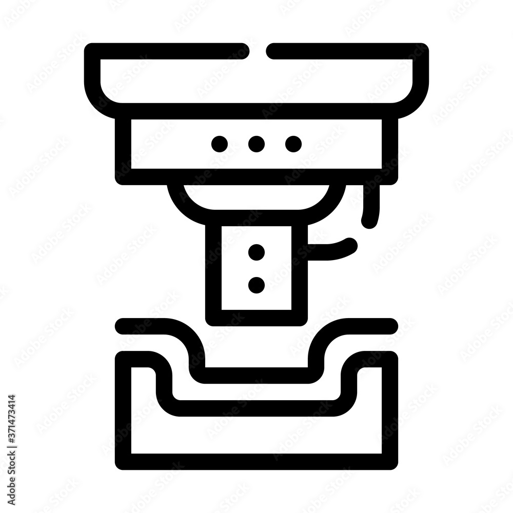product stamping line icon vector isolated illustration product stamping line icon vector isolated illustration