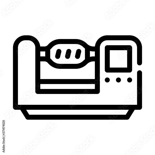 lathe equipment line icon vector isolated illustration