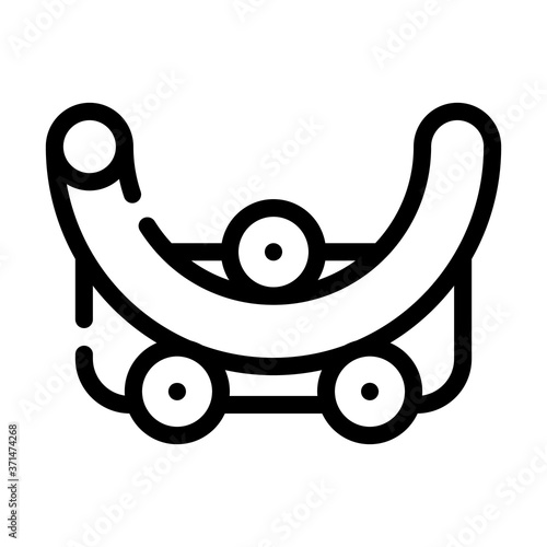 pipe bending device line icon vector illustration