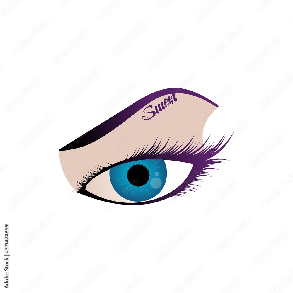 vector illustration of female eye vector illustration of female eye